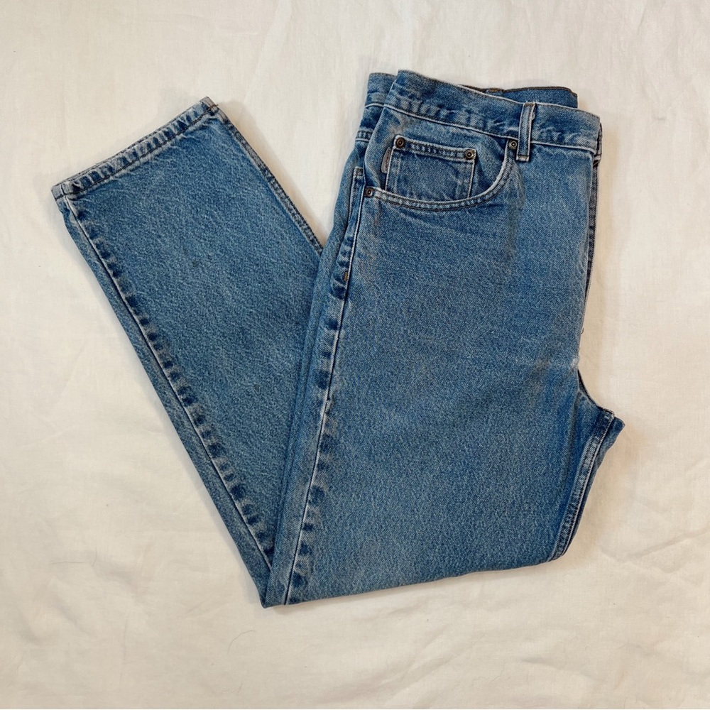 Vintage 90s Carhartt‎ Light Wash Traditional Fit Jeans Size 36x32 B17-DST - Picture 3 of 10